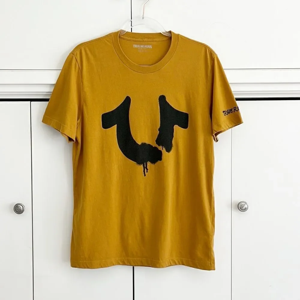 True Religion Spray Paint Logo Crewneck Shirt Tee